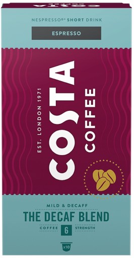 Kapsuly Nespresso Costa Coffee The Decaf Blend 10 ks.