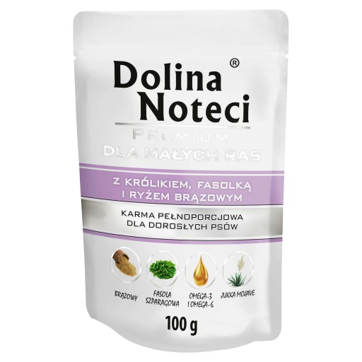 DOLINA NOTECI Králik, fazuľa a hnedá ryža pre malé plemená 100g