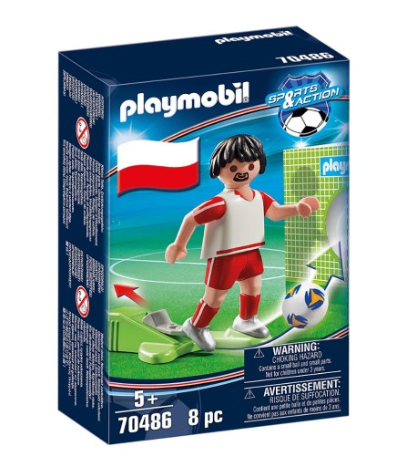 FUTBAL PLAYMOBIL 70486 POĽSKÝ NÁRODNÝ TÝM LEWANDOWSKI FUTBAL