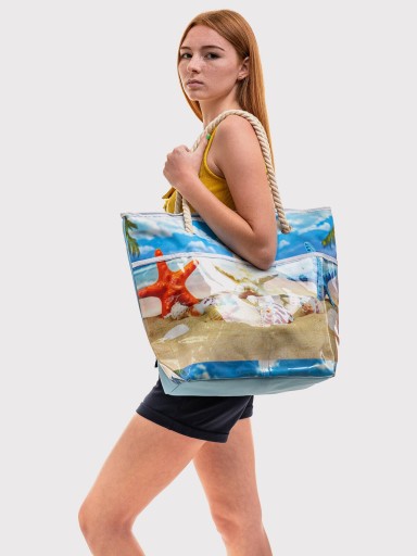 PLÁŽOVÁ TAŠKA S RÚČKOU, Zips, SHOPPER, PLÁŽOVÁ TAŠKA, PIKNIKOVÝ MIX