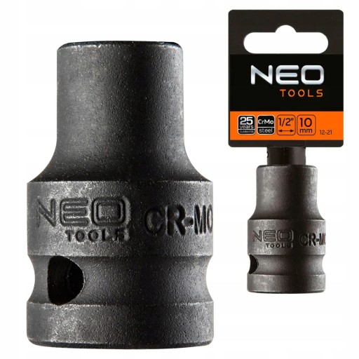 NEO RÁZOVÁ ZÁSUVKA 1/2'' 10X38MM, CR-MO CHROMOLYBDÉNOVÁ OCEL 12-210