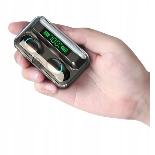 BEZDRÔTOVÉ SLÚCHADLÁ DO UŠÍ BLUETOOTH 5.1 BT + VSTAVANÁ LED POWERBANK
