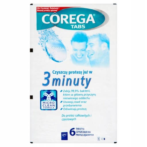 Tablety na čistenie zubných protéz Corega Tabs 6 tabliet