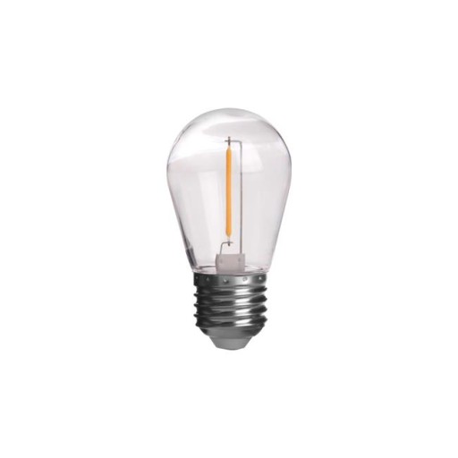 E27 S14 LED žiarovka 0,3W 2700K 3V vlákno