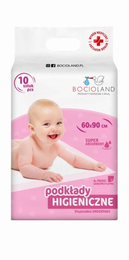 Hygienické vložky savé 60x90cm Bocioland 10 ks. Pre matku a dieťa