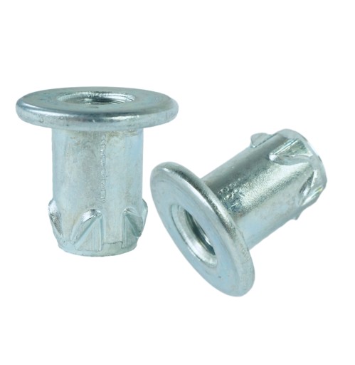 10x zásuvka M8 x 16mm s golierom, tepaná nábytková vložka do dreva, nožičky