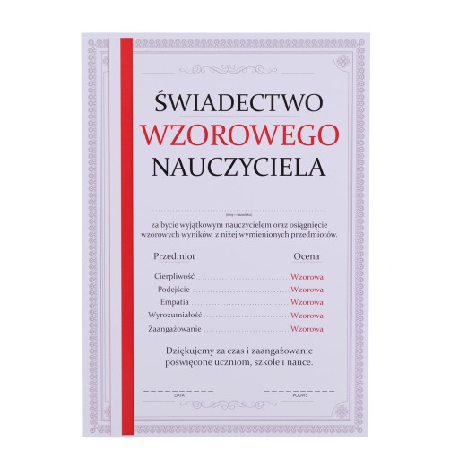 VYSVEDČENIE VKLADNÉHO UČITEĽA - ČERVENÁ PÁSMO - KONCOVÝ DARČEK