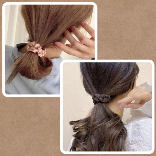 HAIR RUNCHIES MINI SCRUNCHIES 6 KS SÚPRAVA RUBY ODPADU MÓDNE PLYNULE PONY