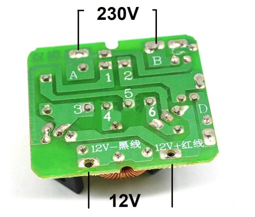 Menič DC-AC menič z 12V na 230V 40W