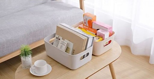 NÁDOBNÝ KOŠÍK JOY organizér na korenie 23x15,5x10 BIELY
