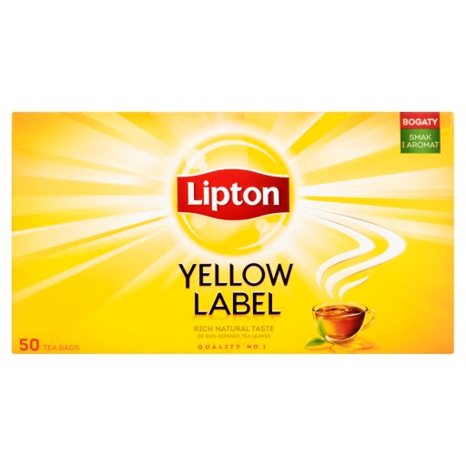 ŽLTÝ ŠTÍTOK ČIERNY ČAJ 50 VRECÍ LIPTON DÁTUM 2025