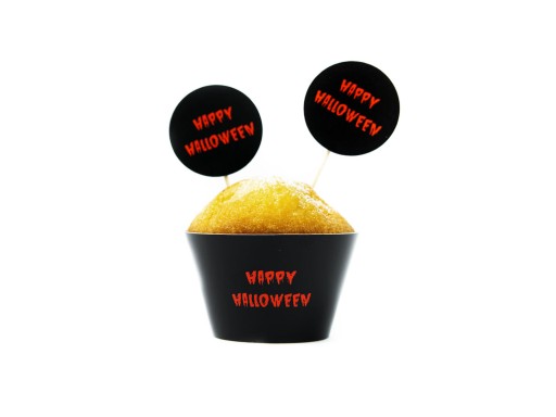 Ozdobná sada na krvavé halloweenske košíčky 12 ks