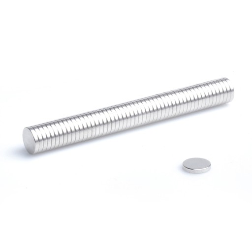 Cylindrický neodymový magnet MW 6x1 N38, sada 10 kusov