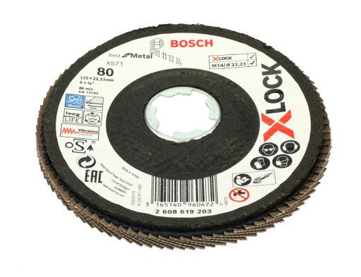 BOSCH KOTOUČ KLAPKA 125mm GR.80 X-LOCK NA KOV