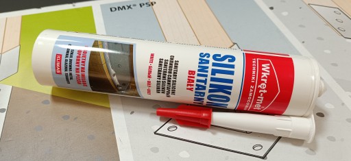 Vysoko kvalitný biely sanitárny silikónový tmel Veľký skrutkovač, 310 ml