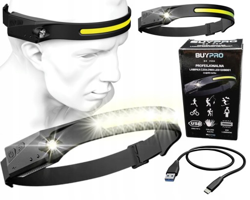 HLAVNÁ LAMPA NABÍJACIA LED USB 41 LED