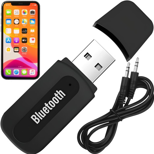 PRIJÍMAČ ZVUKU ADAPTÉR BLUETOOTH USB + AUX