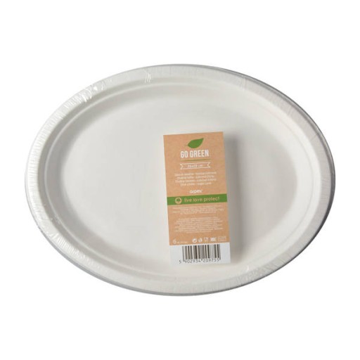 OVÁLNE TANIERE Z BIO CUKROVEJ TRSTINY 26X19 CM