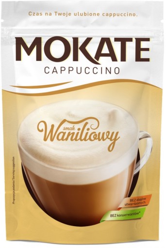 MOKATE CAPPUCCINO s príchuťou VANILKA 110g Vrecúško