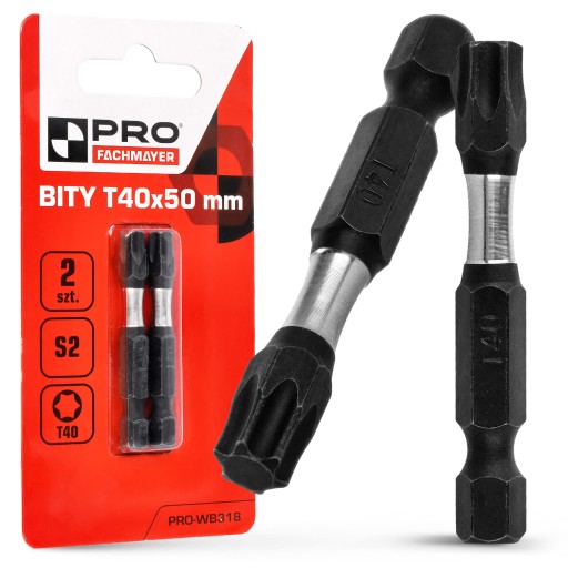 Nárazový bit TX40 Nárazový bit 50mm | Nárazový bit pre skrutkovač 2 ks.