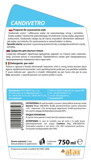 Čistič okien Efektívne čistenie okien auta 750 ml Plak
