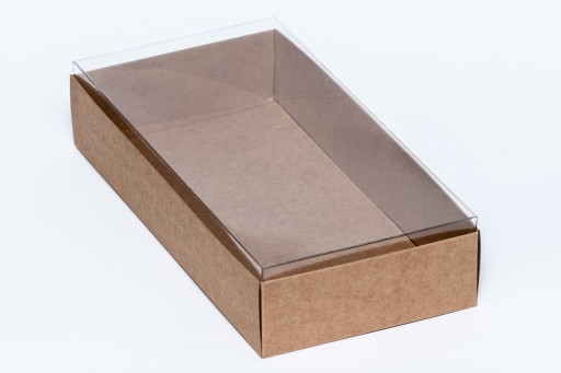 Box na DL listy papiera, vysoký, priehľadný. veko