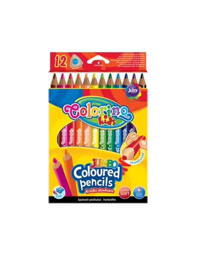 COLORINO TROJUHOLNÍKOVÉ JUMBO HRUBÉ ceruzky 12 Sviežich farieb