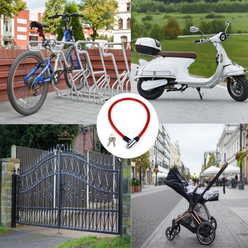 Zámok na bicykel Strong Lock 140 cm 2 kľúče