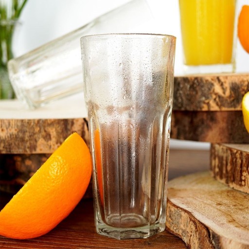 4x poháre DRINK, voda, džús, kompót, sada pohárov na nápoje