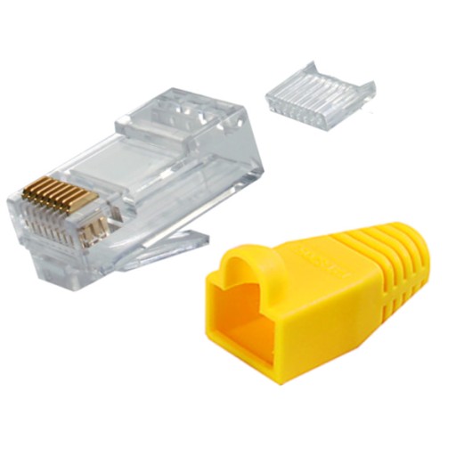 RJ45 kat.6 UTP zástrčka so žltým krytom Telegartner