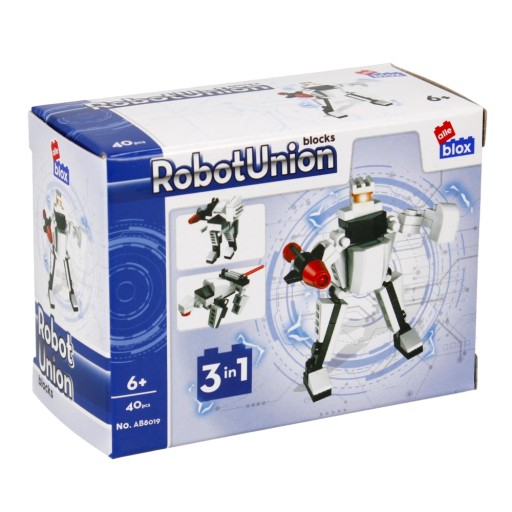 STAVEBNÉ BLOKY pre CHLAPKOV 6 rokov 40 prvkov ROBOT 3v1 alleBLOX