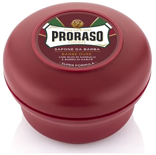 PRORASO téglikové mydlo na holenie Red Line 150ml Santalové drevo