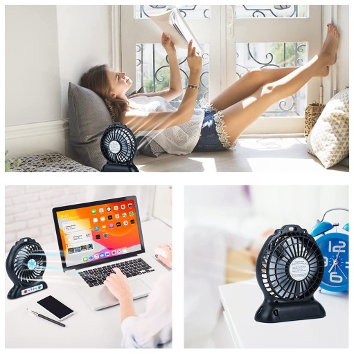 MINI VENTILÁTOR STOLNÝ VENTILÁTOR USB BATÉRIA 74
