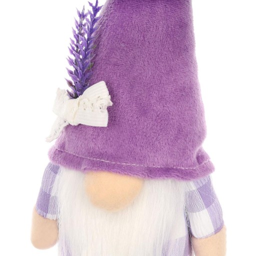 TRPASLÍK ZAJÍČIK GNOME FIALOVÝ MATERIÁL 20CM SASKA GARDEN