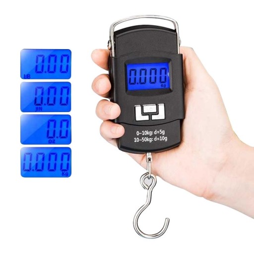 ELEKTRONICKÁ MANUÁLNA VÁHA BATOŽINY S HÁKOM PRESNÁ 50 KG PRE KUFRE