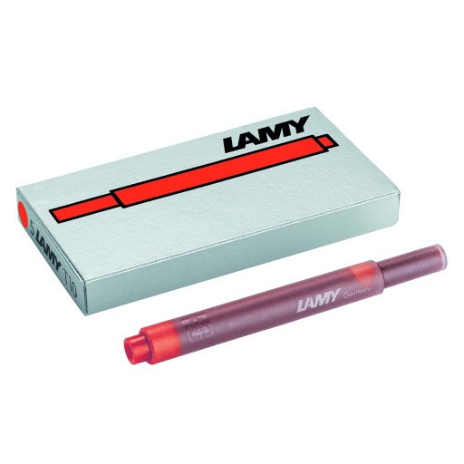 ATRAMENTOVÉ NÁPLNE PRE PERÁ LAMY T10, ČERVENÉ, 5 ks