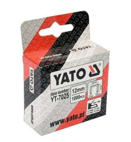 SPOJKY 12mm 1,2x10,6mm sada. 1000 ks. YATO YT-7025
