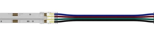 Konektor pre COB RGB LED pásy IP20 10mm, jednostranný konektor s káblom