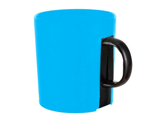 PLASTOVÝ HRNČEK S RÚČKOU 400ML MIX FARBA PP