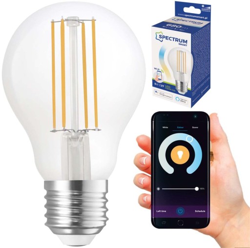 E27 5W COG CLEAR WiFi Tuya SMART LED žiarovka