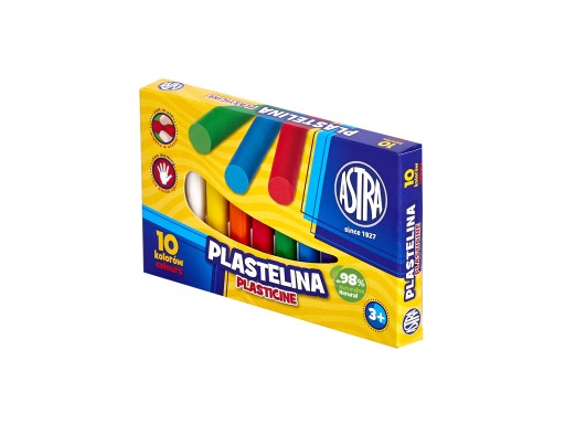 Plastelína ASTRA 10 farieb, okrúhla