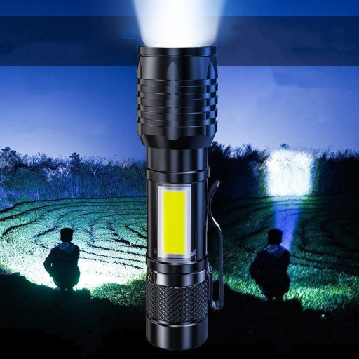 VÝKONNÁ LED COB ZOOM USB TAKTICKÁ BATERKA