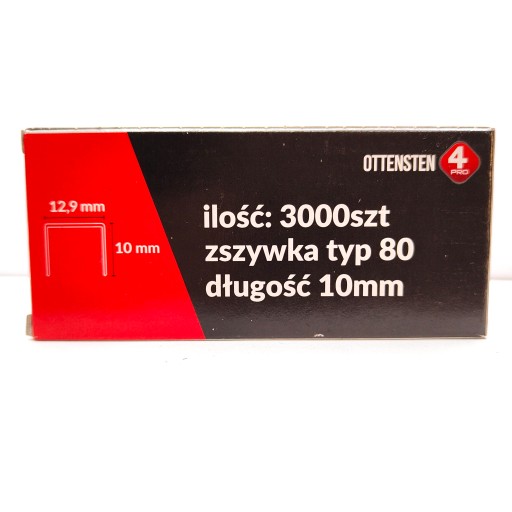 Čalúnické sponky 10 mm pre zošívačku TYP80 / GA21 / 380, pozinkované 3 000 PLN