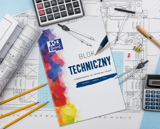 Biela technická podložka A3 10 listov 250g OXFORD