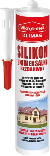 Univerzálny bezfarebný silikón 310 ml Klimas Wkręt-Met