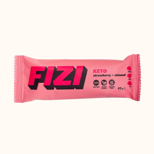 FIZI Keto proteínová tyčinka jahoda+mandle 45g