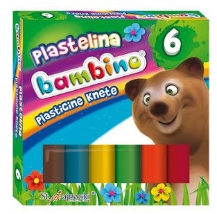 Plastelína 6 farieb Bambino