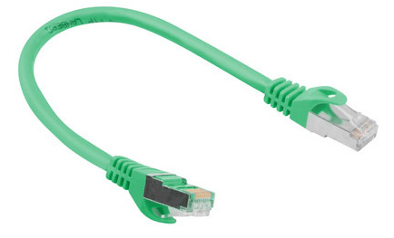 Sieťový kábel LAN ETHERNET internet cat 6 FTP RJ45 0,25m krútený pár Zelená
