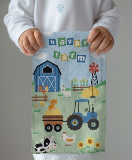 Uterák 30x50 do škôlky Tractor Farm, 100% bavlna