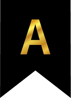 Vlajka Letter A Vlajky Banner Akýkoľvek nápis Čierny